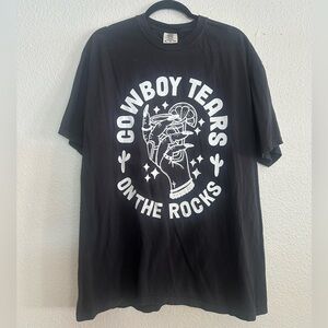 Cowboy tears on the rocks graphic tee